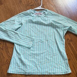 Pink House Mustique swim sun shirt - size large girls